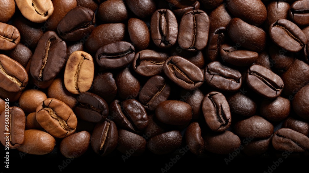 A close-up view of various coffee beans showcasing different roast levels and colors. A close-up view of various coffee beans showcasing different roast levels and colors.