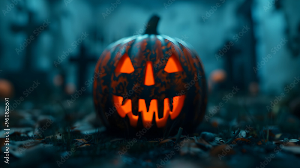 Halloween Pumpkin Spooky Graveyard. Hallowenn Halloween Pumpkin Spooky Graveyard. Hallowenn