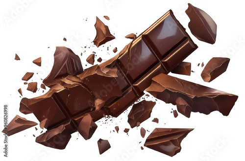 cracked chocolate bar