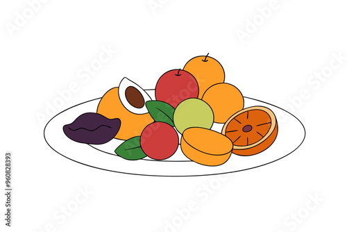 Platter of Assorted Dried Fruits- Figs, Dates, and Raisins for Gourmet Enjoyment