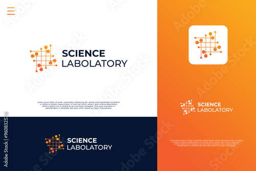 Dot connection system logo design