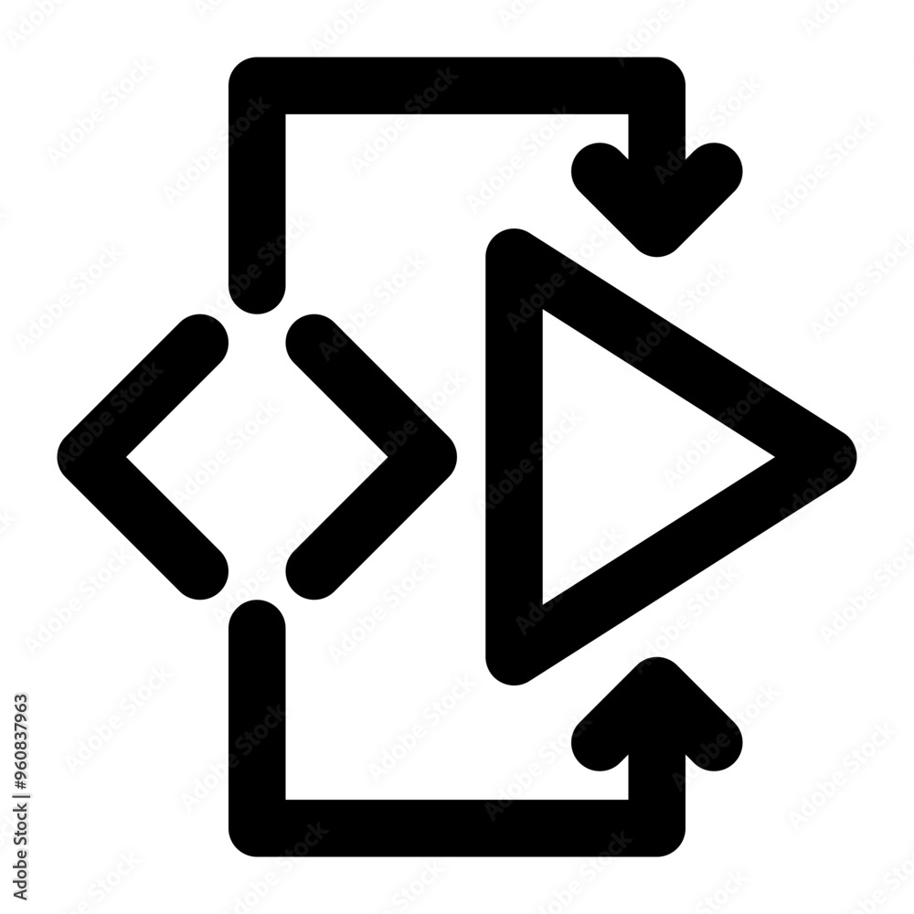 codec, program, programming, media, information technology outline icon codec, program, programming, media, information technology outline icon