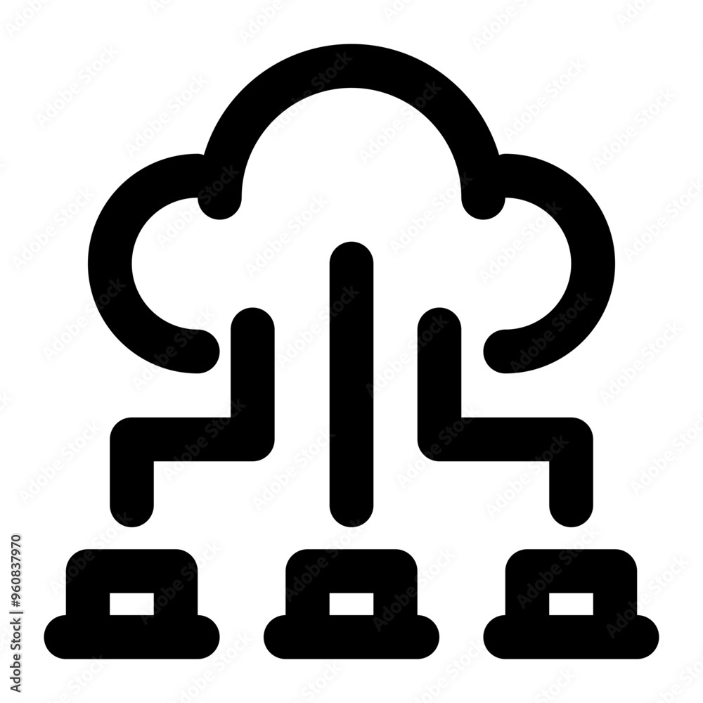 cloud computing, cloud platform, saas, information technology, computer outline icon cloud computing, cloud platform, saas, information technology, computer outline icon