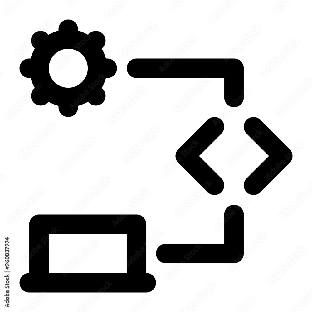 compiler, algorithm, programming, coding, information technology outline icon