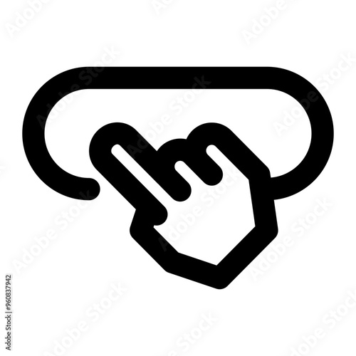 button, click, touch, trigger, information technology outline icon