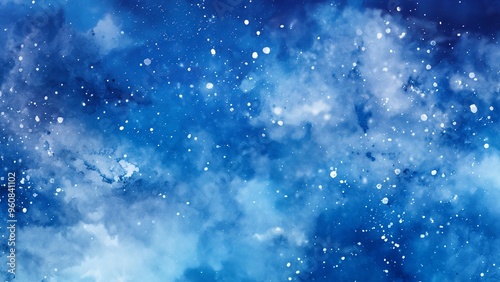 Blue watercolour space background