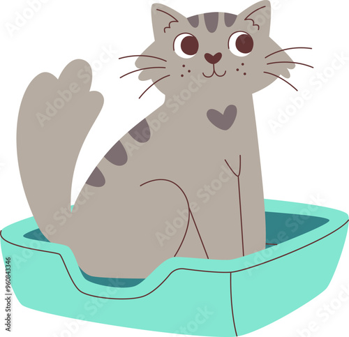 Cat Sitting In Pet Bed