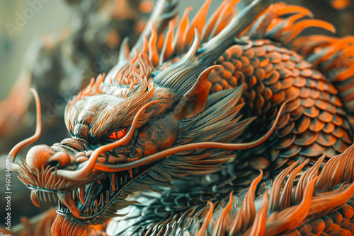 chinese new year, chinese style dragon statue, iconic dragon, wallpaper dragon, red dragon, dragon wood, ilstration dragon, sio naga, imlek tahun baru photo