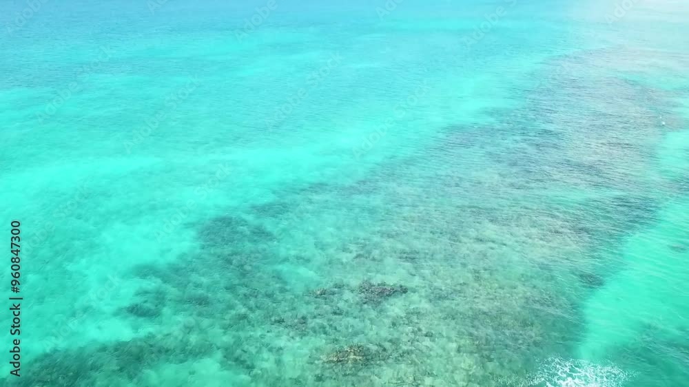 Coral reef Caribbean sea seascape panorama Playa del Carmen Mexico. Coral reef Caribbean sea seascape panorama Playa del Carmen Mexico.