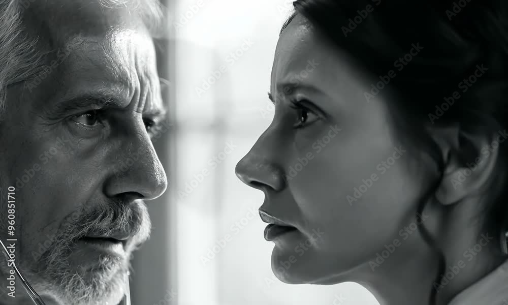 A doctor examining a patient, their face etched with concentration. Video A doctor examining a patient, their face etched with concentration. Video