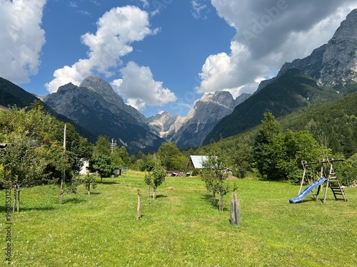 Loška Koritnica alpine valley or Log Koritnica Valley, Log pod Mangartom (Triglav National Park, Slovenia) - Alpental Loska Koritnica (Nationalpark Triglav, Slowenien) photo