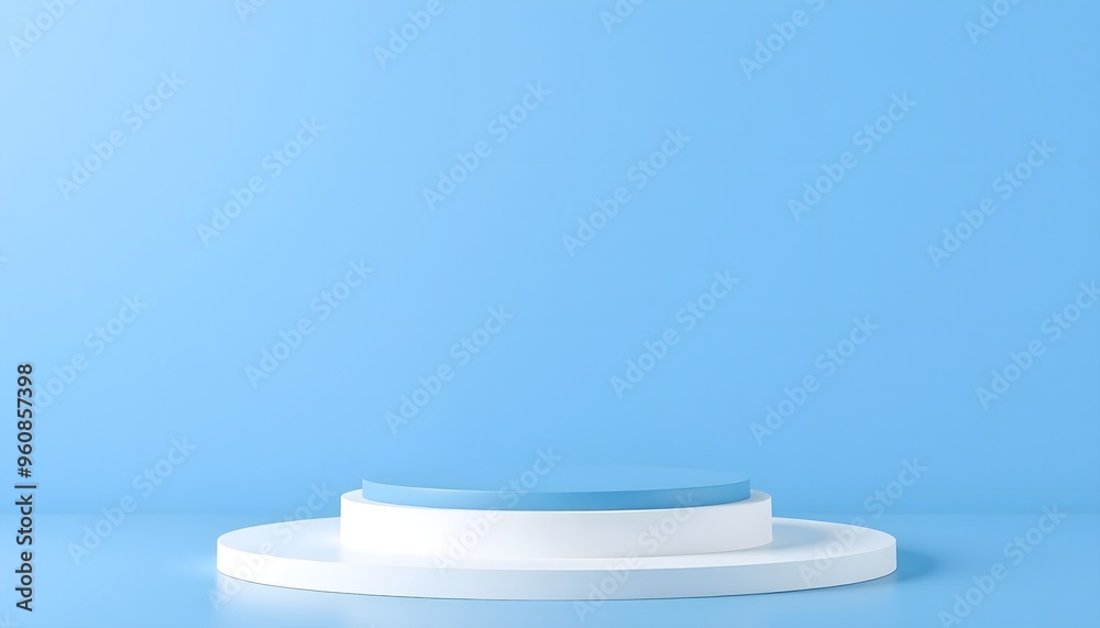 Blue and white podium pedestal with matte colour background. Style-92 Blue and white podium pedestal with matte colour background. Style-92