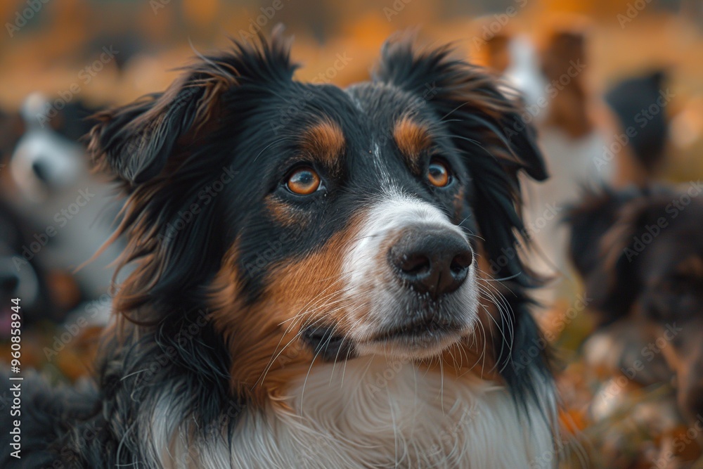 Portrait of a Border Collie with a Blurred Background Portrait of a Border Collie with a Blurred Background
