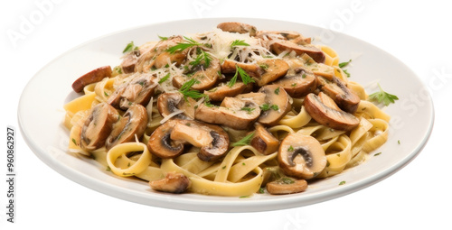 PNG Tagliatelle salsiccia e funghi spaghetti noodle pasta.