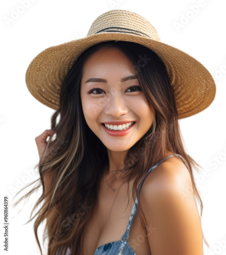 PNG Influencer portrait smiling travel.