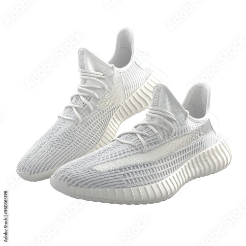 3D Sneaker Product Render for Website Configurator on White Background photo