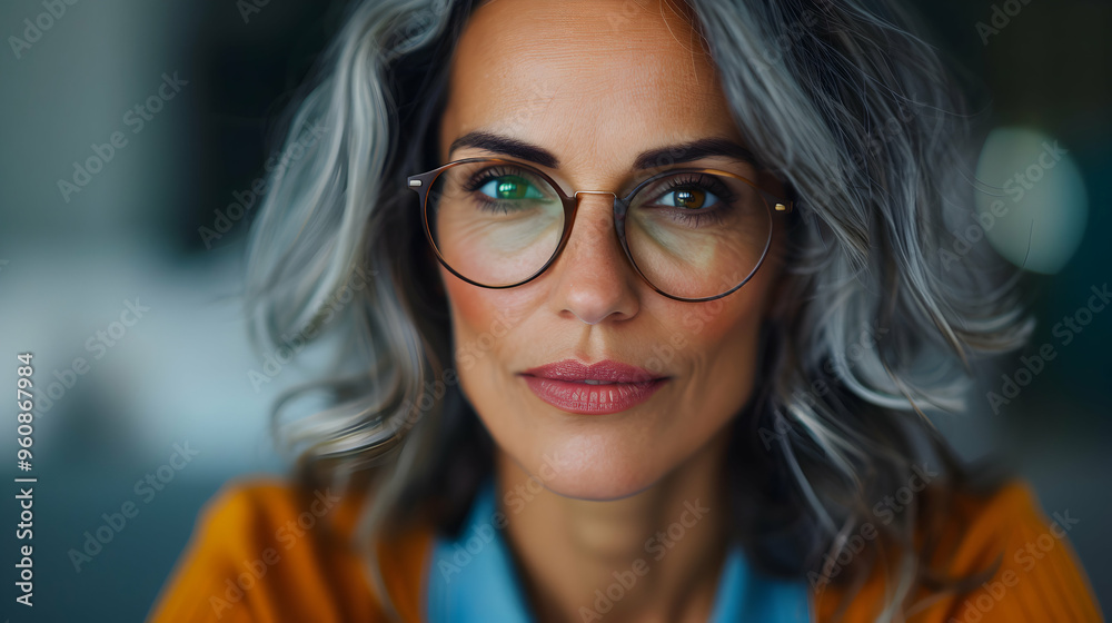 Happy Busy Mature Business Woman Entrepreneur Happy Busy Mature Business Woman Entrepreneur