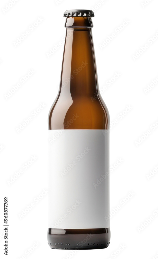 PNG Beer bottle mockup drink lager white background. PNG Beer bottle mockup drink lager white background.
