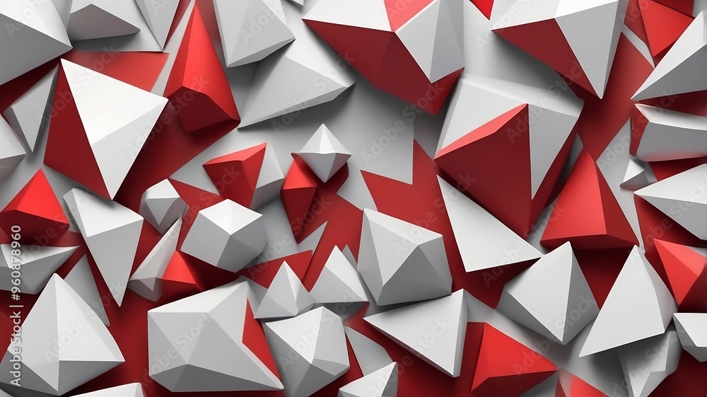 Creative background, various triangular geometric shapes, made of metal, white and red colors. Rocky texture
Creative background, various triangular geometric shapes, made of metal, white and red colors. Rocky texture