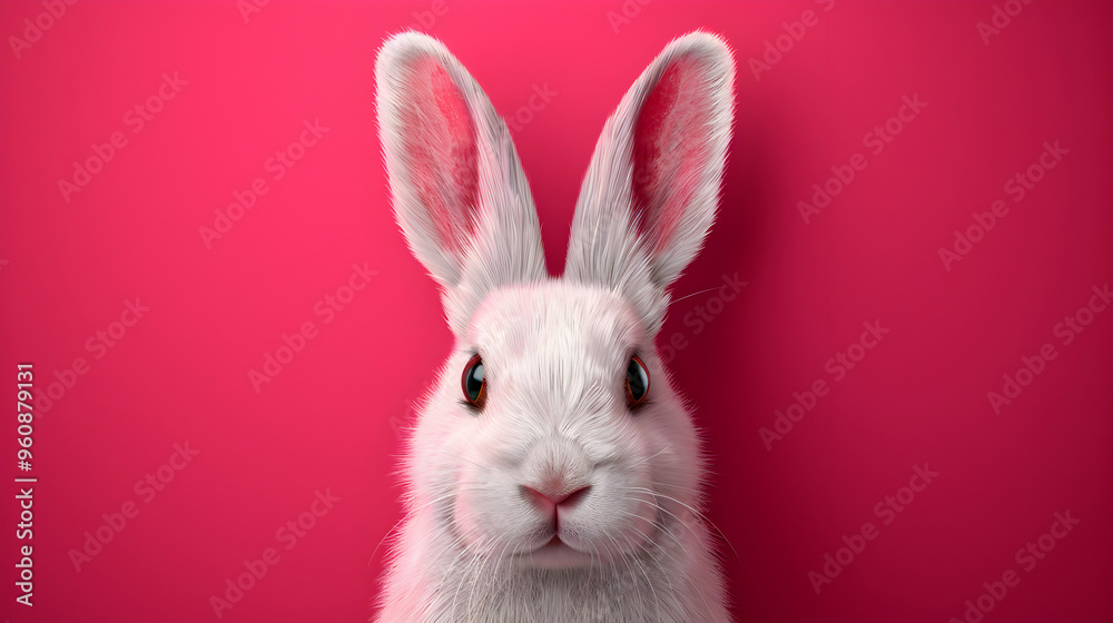 Naklejka premium Happy Easter Greeting Card With White Paper Cut