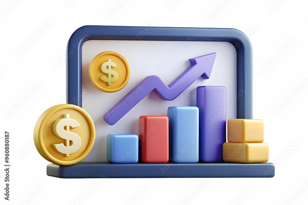 Dynamic Flat Dollar Sign and Graph Border Frame with ROI Focus - Smart Business Concept with Copy Space, Simple Vector Illustration Dynamic Flat Dollar Sign and Graph Border Frame with ROI Focus - Smart Business Concept with Copy Space, Simple Vector Illustration