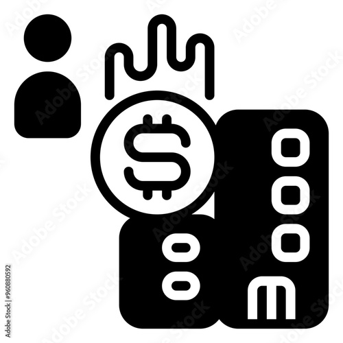 investor icon, glyph icon style