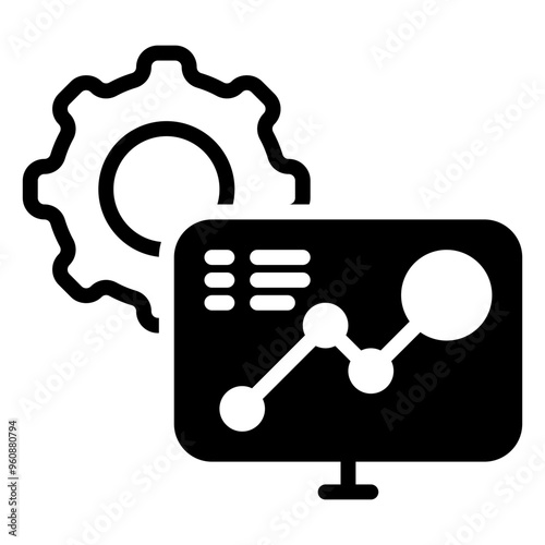 Generate Report icon, glyph icon style