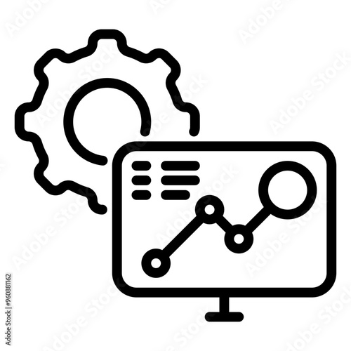 Generate Report icon, line icon style