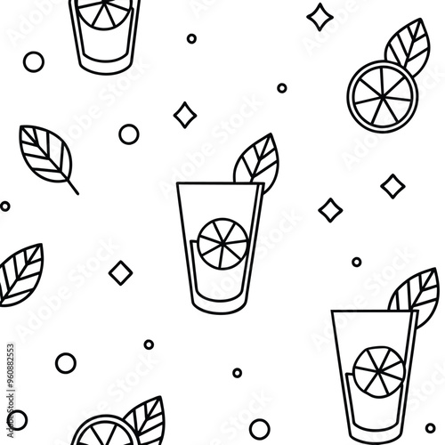 Refreshing cold drinks feature bright confetti and vibrant lemon slices perfect for summer gatherings or festive occasions