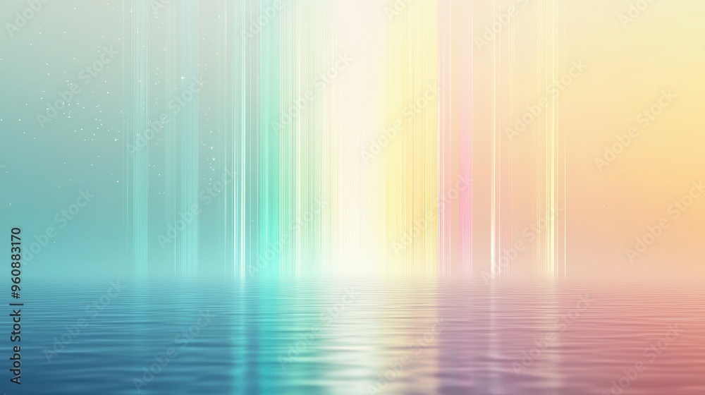 Fototapeta premium Abstract Pastel Sky with Water Reflection