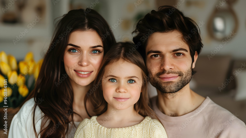 Obraz premium Happy Family Easter Pers