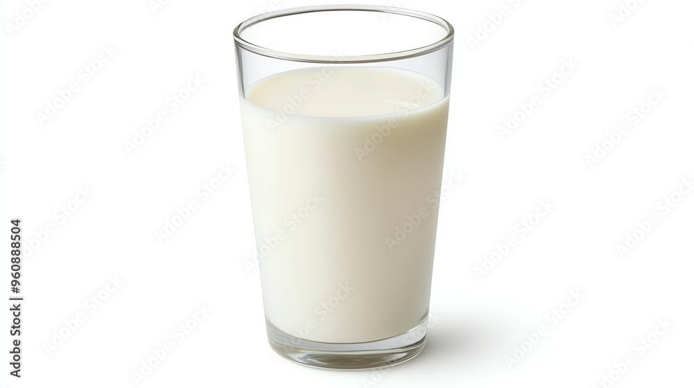 A fresh glass of milk providing a refreshing and healthy beverage option for any meal or snack. A fresh glass of milk providing a refreshing and healthy beverage option for any meal or snack.