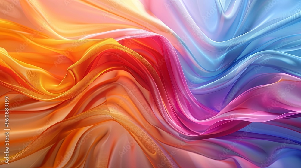 Obraz premium Abstract Colorful Swirling Fabric