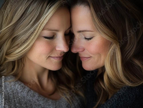 motherdaughter portrait intimate moment of affection and bonding