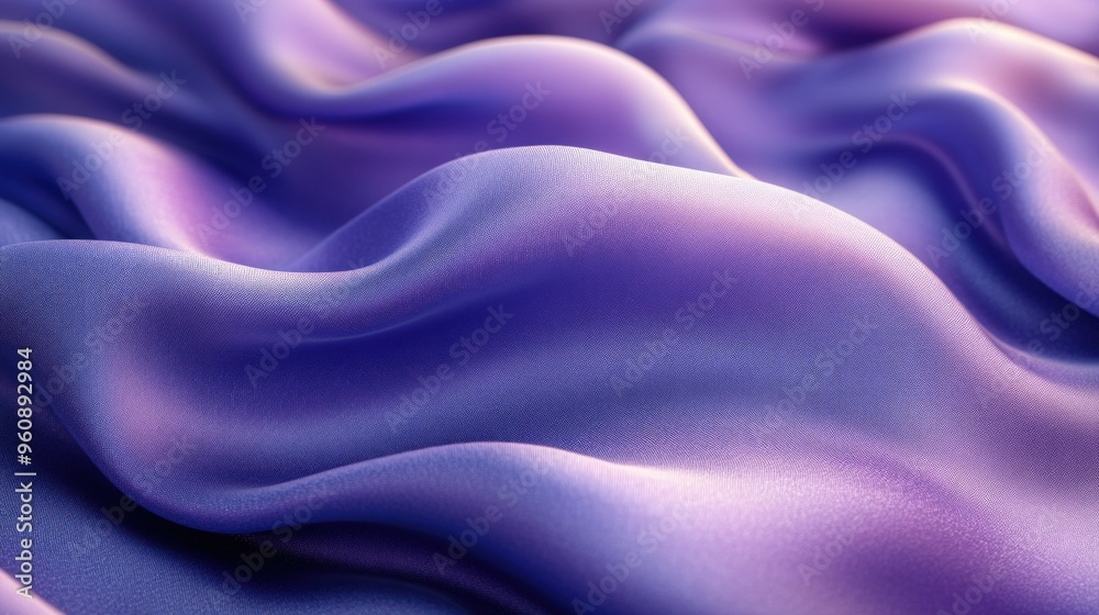 Obraz premium Abstract purple and blue silk fabric with soft, flowing folds and a subtle gradient.