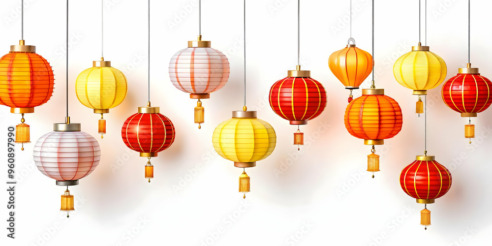 Flat Lantern Display in Glowing Abstract - Vibrant Mid Autumn Art with Dynamic Light Patterns. Wide Shot of Lantern Arrangement in Business Vector Illustration Flat Lantern Display in Glowing Abstract - Vibrant Mid Autumn Art with Dynamic Light Patterns. Wide Shot of Lantern Arrangement in Business Vector Illustration