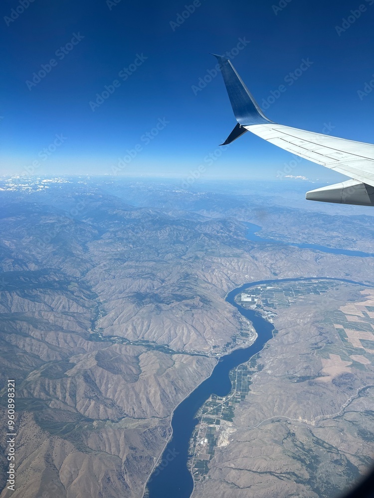 Mountain View from Plane window 