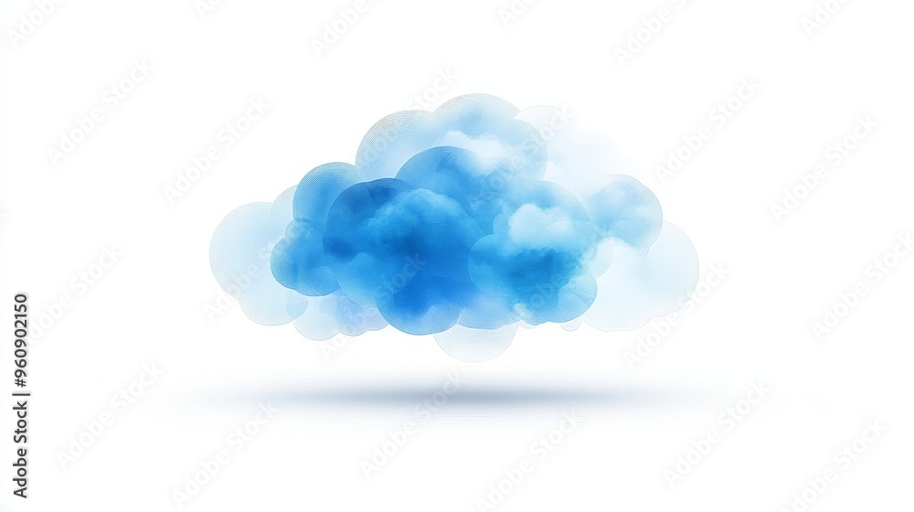 Multi-Layered Cloud Icon Representing Advanced Security Measures Multi-Layered Cloud Icon Representing Advanced Security Measures