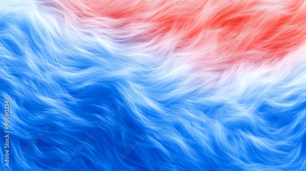 Obraz premium Abstract Blue and Red Furry Texture Background