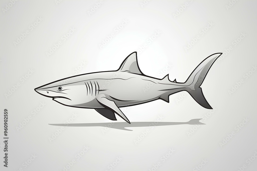 Fototapeta premium shark in the water