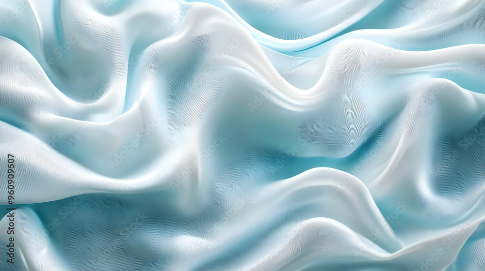 Abstract Blue Silk Fabric Texture Background Abstract Blue Silk Fabric Texture Background