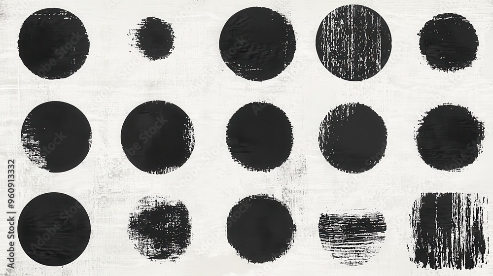 Black and White Abstract Circles and Shapes Graphic Design Elements Black and White Abstract Circles and Shapes Graphic Design Elements