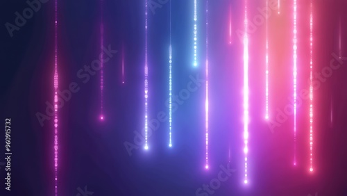 a black background with light pink, purple, blue and green lights Generative AI