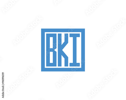 BKI logo design vector template. BKI