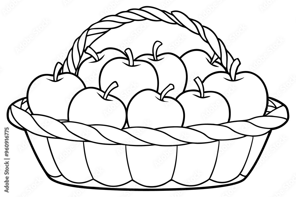Basket of Apples on Transparent Background - Ideal for Graphic Design Projects Basket of Apples on Transparent Background - Ideal for Graphic Design Projects