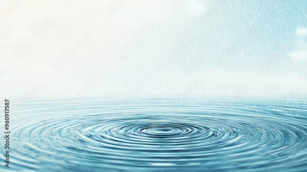 Abstract Water Ripples with Rain Abstract Water Ripples with Rain