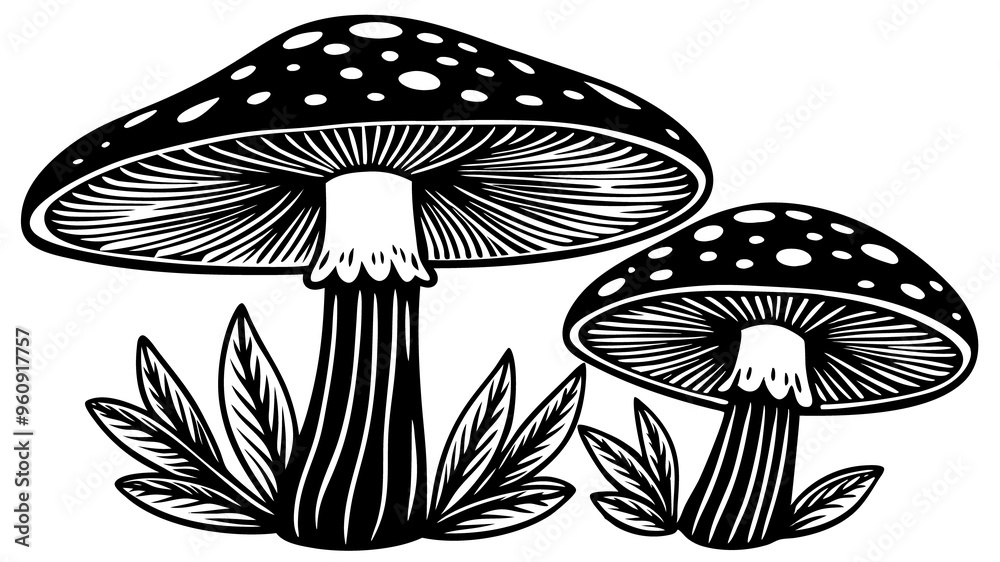 Mushrooms Image on Transparent Background - Perfect for Culinary and Food Design Projects Mushrooms Image on Transparent Background - Perfect for Culinary and Food Design Projects