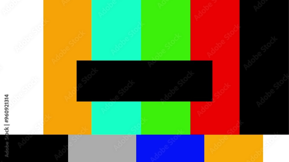Tv Error Screen Color Television screen error with no signal animation and color bars for ...