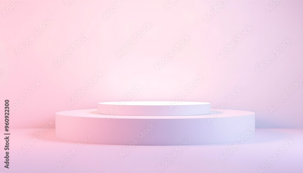 Pastel white podium pedestal with matte color background. Style-20 Pastel white podium pedestal with matte color background. Style-20