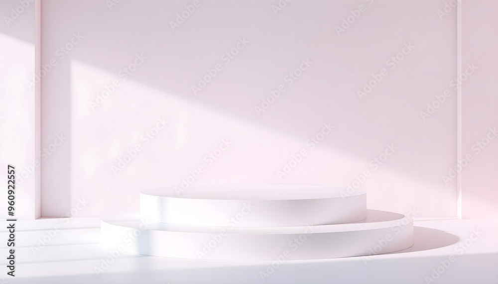 Pastel white podium pedestal with matte color background. Style-35 Pastel white podium pedestal with matte color background. Style-35
